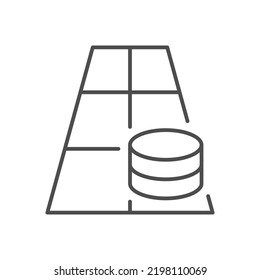 Roulette bet line outline icon