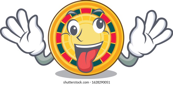 Roulette Cartoon character style with a crazy face