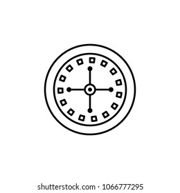 Roulette in the casino icon. Element of casino for mobile concept and web apps. Thin line  icon for website design and development, app development. Premium icon