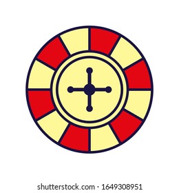 Roulette casino icon vector design templates