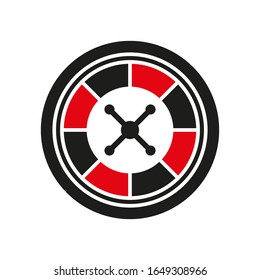 Plantillas de diseño de vectores de iconos de casino de ruleta