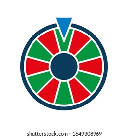 Roulette casino icon vector design templates