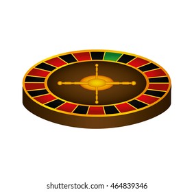 roulette casino las vegas game lucky icon. Isolated and flat illustration. Vector graphic