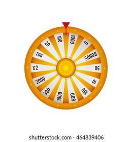 roulette casino las vegas game lucky icon. Isolated and flat illustration. Vector graphic