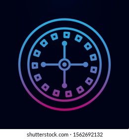 Roulette in the casino nolan icon. Simple thin line, outline vector of casino icons for ui and ux, website or mobile application