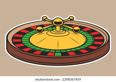 roulette for casino vector illustration