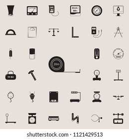 Roulette construction icon. Detailed set of Measuring Elements icons. Premium quality graphic design sign. One of the collection icons for websites, web design, mobile app on colored background