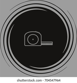 Roulette construction, icon in vector