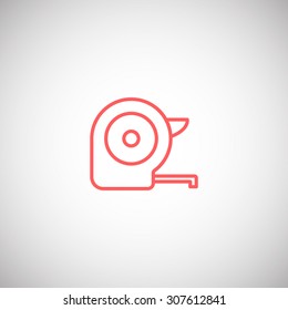 Roulette construction simbol. Tape measure icon