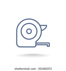 Roulette construction simbol. Tape measure icon