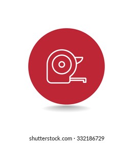 Roulette construction simbol. Tape measure icon