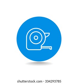 Roulette construction simbol. Tape measure icon