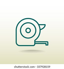 Roulette construction simbol. Tape measure icon