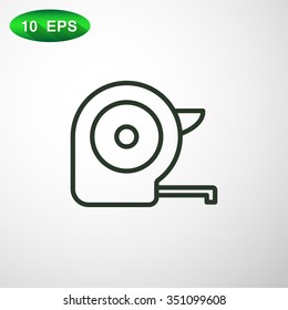 Roulette construction simbol. Tape measure icon