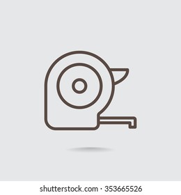 Roulette construction simbol. Tape measure icon
