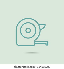 Roulette construction symbol. Tape measure icon
