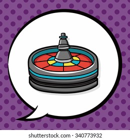 Roulette doodle, speech bubble