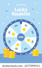 Roulette event banner vector illustration