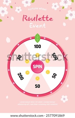Roulette event banner vector illustration