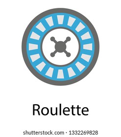 Roulette flat vector icon 