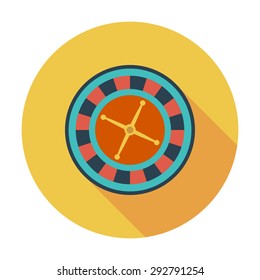 Roulette. Flat vector icon for mobile and web applications. Vector illustration.