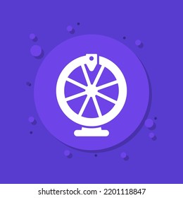 roulette, fortune wheel icon, vector art