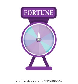 	
Roulette fortune wheel isolated vector illustration for gambling background and lottery win concept. Wheel fortune for game and win jackpot