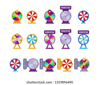 	
Roulette fortune wheel isolated vector illustration for gambling background and lottery win concept. Wheel fortune for game and win jackpot