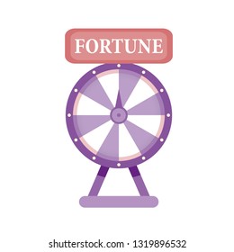 	
Roulette fortune wheel isolated vector illustration for gambling background and lottery win concept. Wheel fortune for game and win jackpot