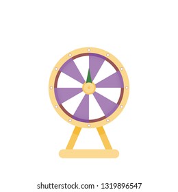 	
Roulette fortune wheel isolated vector illustration for gambling background and lottery win concept. Wheel fortune for game and win jackpot