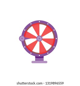 	
Roulette fortune wheel isolated vector illustration for gambling background and lottery win concept. Wheel fortune for game and win jackpot