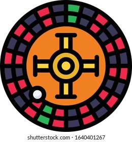 Roulette - Gambling icon set. High quality filled outline vector illustration for website and mobile application.