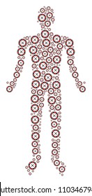 Roulette human avatar. Vector roulette icons are united into person composition.