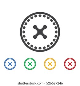 roulette icon. Casino icons universal set for web and mobile