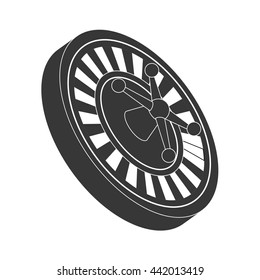 Roulette icon. Casino and las vegas design. Vector graphic