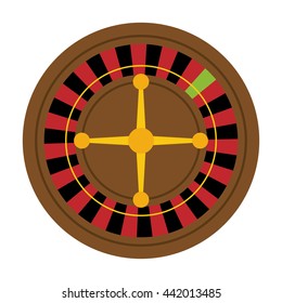 Roulette icon. Casino and las vegas design. Vector graphic