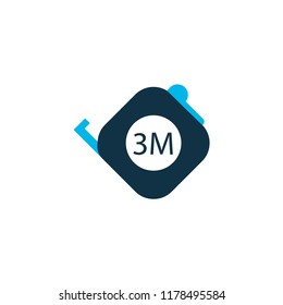 Roulette icon colored symbol. Premium quality isolated tape measure element in trendy style.
