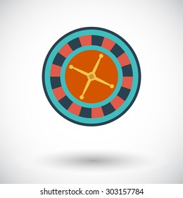 Roulette icon. Flat vector related icon for web and mobile applications. It can be used as - logo, pictogram, icon, infographic element. Vector Illustration. 