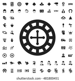 Roulette icon illustration isolated vector sign symbol