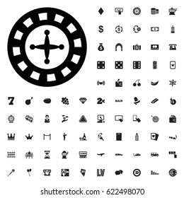 Roulette icon illustration isolated vector sign symbol. casino icons vector set. on white background