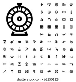 Roulette icon illustration isolated vector sign symbol. casino icons vector set. on white background