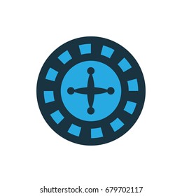 Roulette icon illustration isolated vector sign symbol