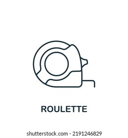 Roulette icon. Line simple Measuring icon for templates, web design and infographics