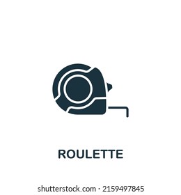 Roulette icon. Monochrome simple Measuring icon for templates, web design and infographics