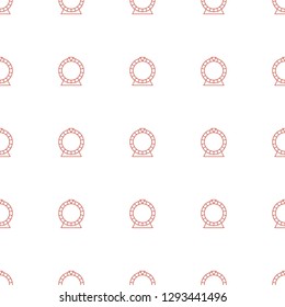 Roulette icon pattern seamless white background. Editable line Roulette icon. Roulette icon pattern for web and mobile.