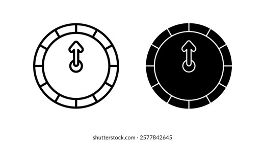 roulette Icon set. Symbol isolated white background. vector illustration. color editable.