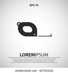 roulette icon. tape measure vector illustration