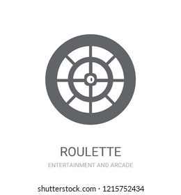 Roulette icon. Trendy Roulette logo concept on white background from Entertainment and Arcade collection. Suitable for use on web apps, mobile apps and print media.