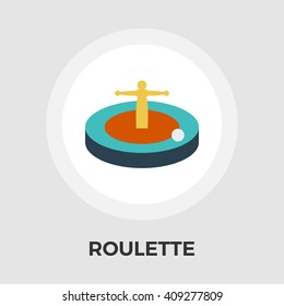 Roulette icon vector. 