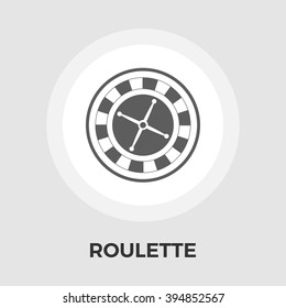Roulette icon vector. Flat icon isolated on the white background. Editable EPS file. Vector illustration.